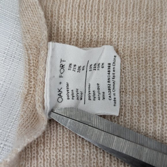 Oak and Fort‎ Cardigan Light Pink Size Medium - Picture 6 of 8